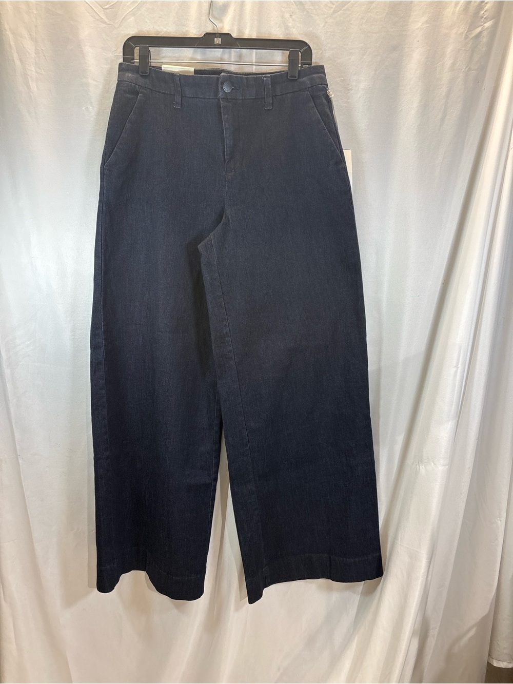 High-Waist Wide Leg Jeans - Black